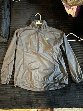 Black Quarter-Zip Windbreaker with Baylor Logo